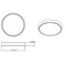 Z-Lite Kawan 1 Light Flush Mount, 20in. W x 5.25in. L, Matte White and Modern Gold 1014F20-MW-MGLD-LED - alternate 8